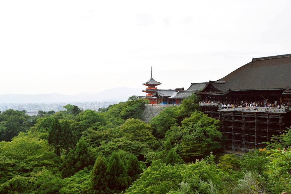 See the beautiful Kiyomizu-dera Buddhist temple in Kyoto, one of the UNESCO recognized temples in Kyoto!