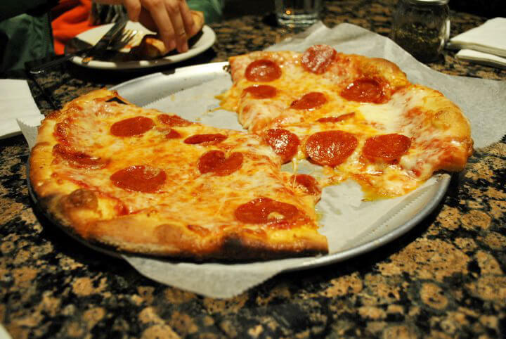 Delicious New York pizza, one of the best things to do eat in New York in winter!