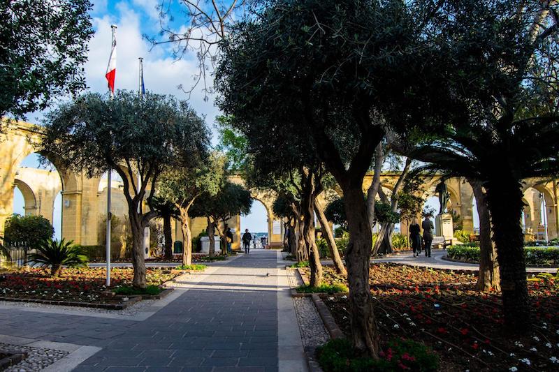 Upper Barrakka Gardens, one of the most beautiful places to sightsee in Malta and to visit over three days in Malta! #Malta #Travel #Europe #Valletta #Gardens