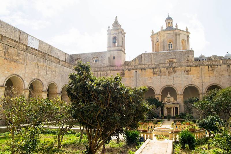 Gardens of St. Dominic's Priory, a key filming location of Game of Thrones in Malta and a must-see during your trip to Malta. Read the perfect Malta itinerary for three/four days in Malta with tips on what to do in Malta! #Malta #GameofThrones #Travel #Europe #Mdina