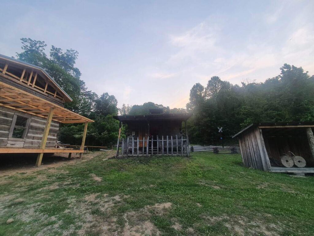 Schlacht von Leatherwood historisches Blockhaus in Kentucky