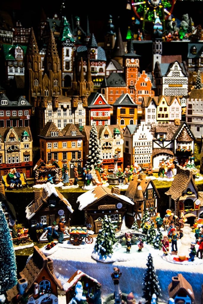 Cute German Christmas decorations in Cologne Germany Christmas Market. Read about the best things to do in Cologne in December. #Cologne #Koln #Christmas