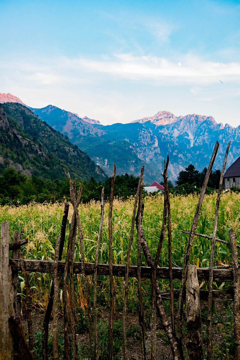 Photo of village of Theth in Albania. See beautiful photos of rural life in Northern Albania. 