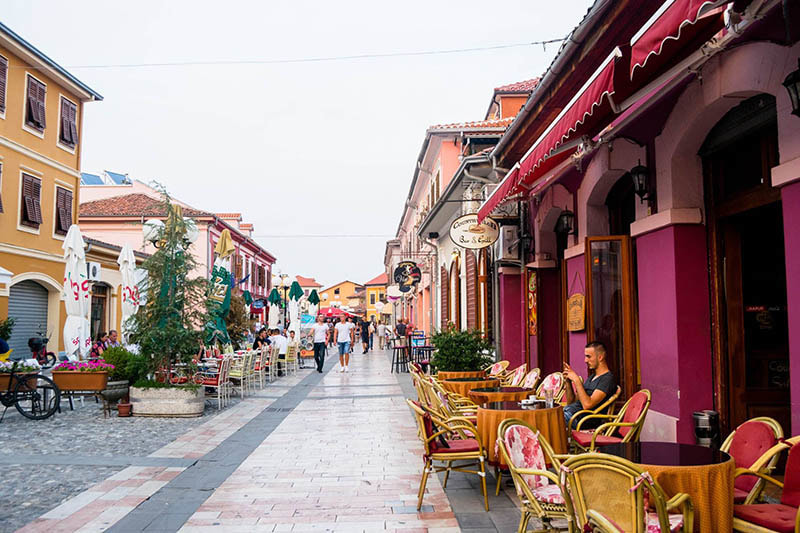 Photo of colorful city centre of Shkoder Albania. See why you should visit Albania.