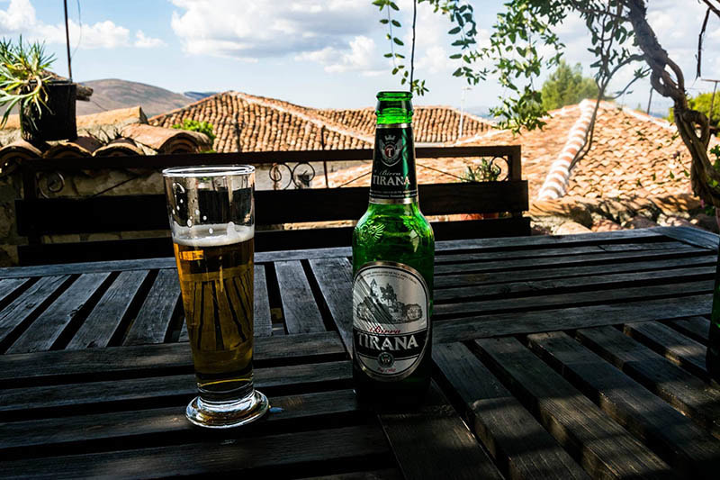 Photo of Tirana Beer in Berat Albania.