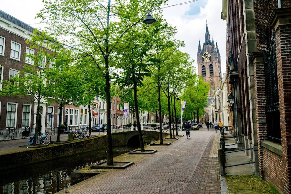 Delft, one of the cutest cities in Holland. Read the difference between Holland and the Netherlands!
