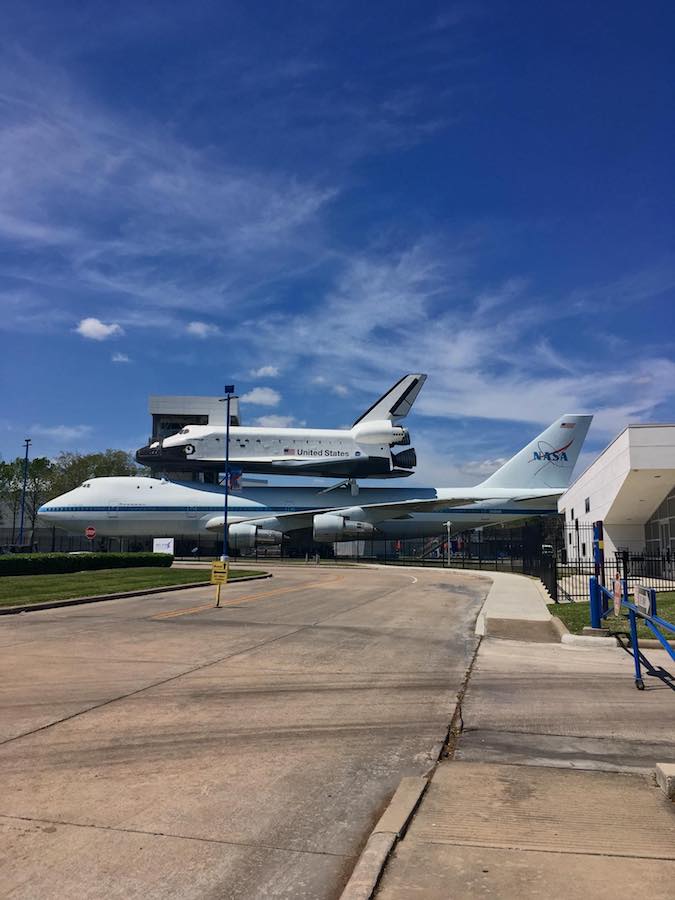 Houston Space Center. Read how to navigate America without renting a car! #travel #USA