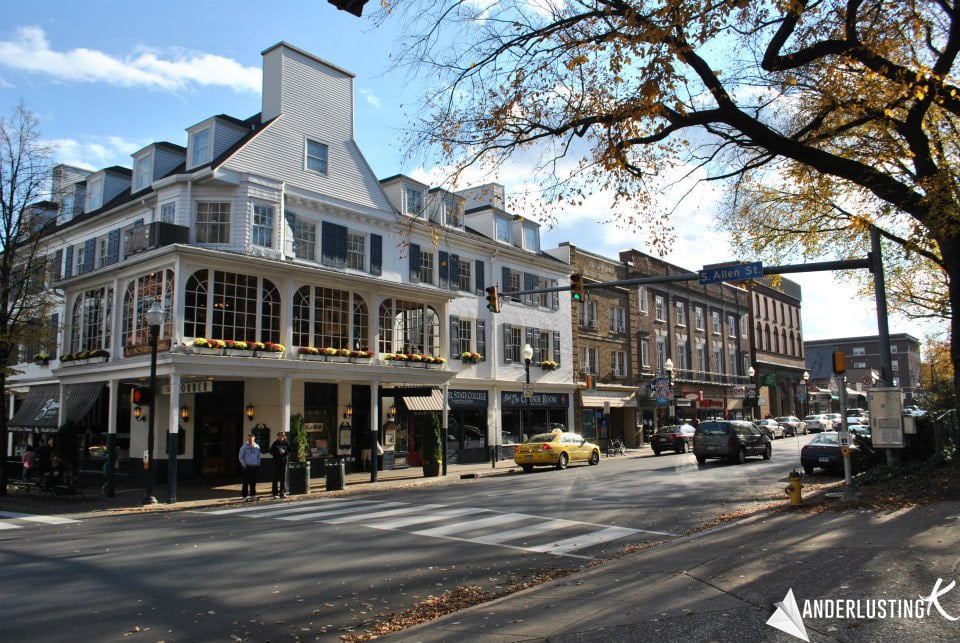 Photo of downtown State College. Read more things to do in State College and things to do at Penn State!