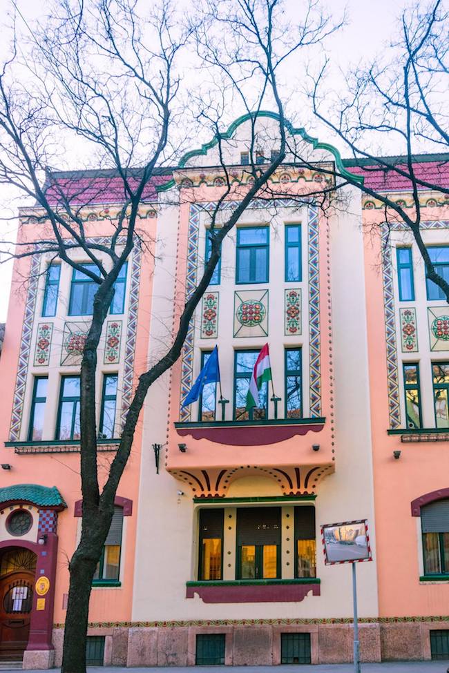 Beautiful commercial storefront in Subotica, Serbia. Read about why you should visit Subotica, one of Serbia's most beautiful cities! #travel #balkans #serbia #subotica #europe #architecture #artnouveau