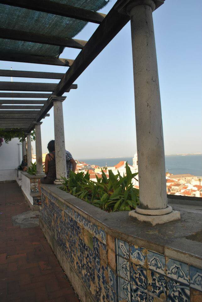 Viewpoint of Miradouro in Lisbon, a viewpoint  