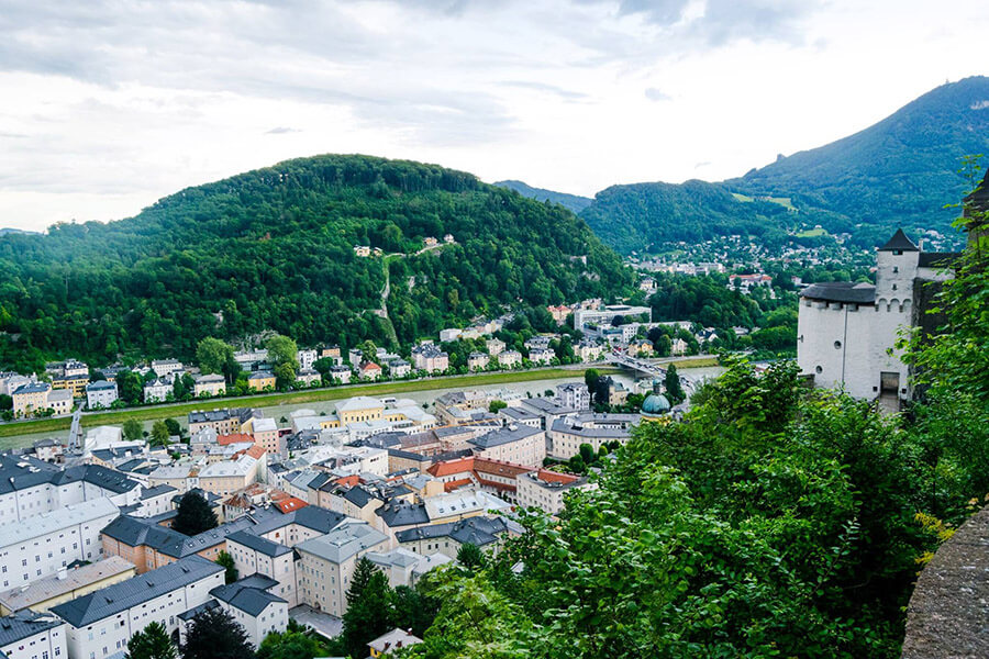 Picturesque view from Hohensalzburg Fortress.
