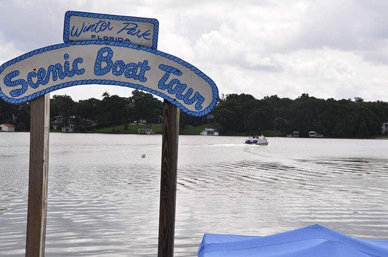 Bootstour in Winter Park, Florida, mit Panoramablick