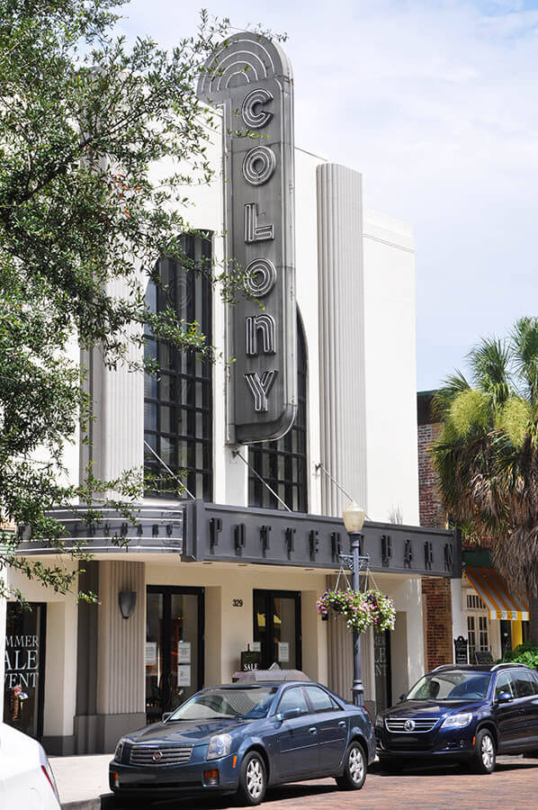 Photo of a beautiful shop in a former theatre in Winter Park, Florida. Read why you should visit Winter Park!