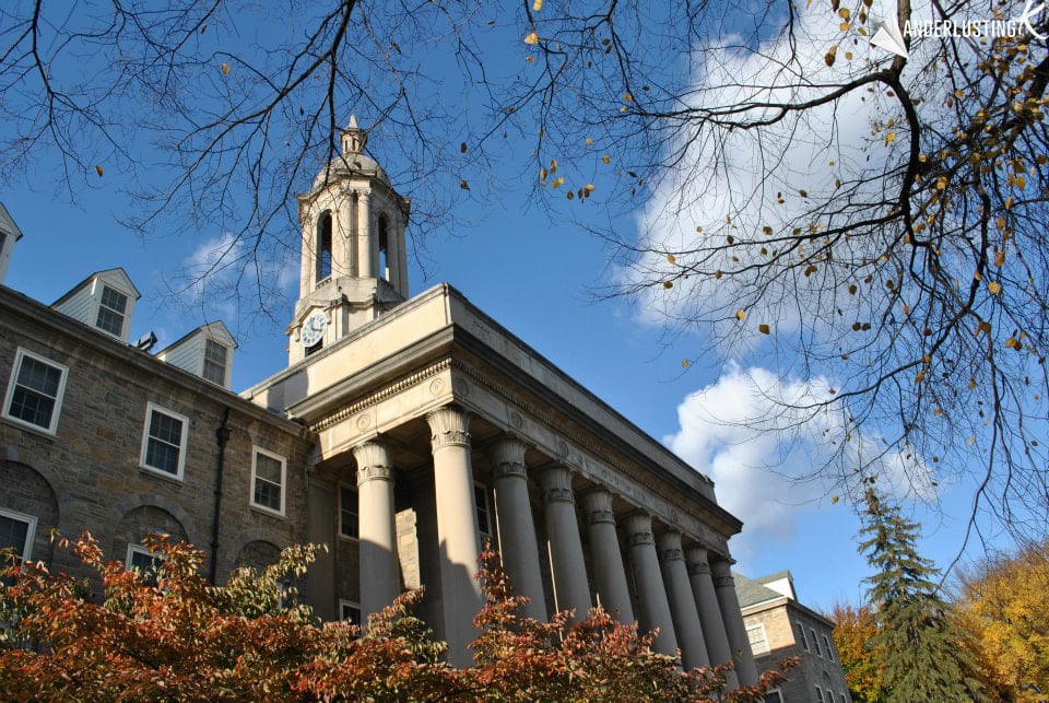 Photo of Old Main at Pennsylvania State University. Find out the best things to do at Penn State!