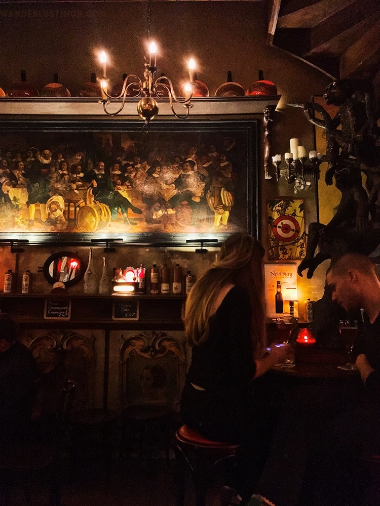 A gorgeous brown bar in Amsterdam.  Part of the charm of living in Amsterdam are the charming cafes that you can enjoy!