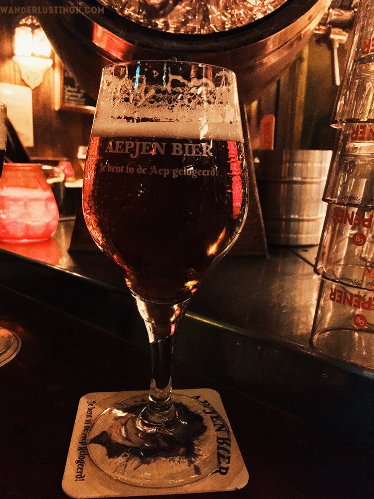 Photo of Aepjen Beer. One of the best beers in Amsterdam.