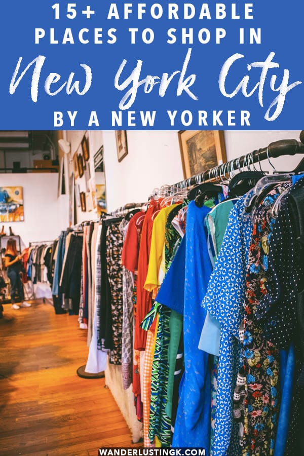 Looking for the best places to shop in New York City? Read about 15 affordable places to shop in New York City by a native New Yorker with money saving tips for buying designer clothes on a budget! 