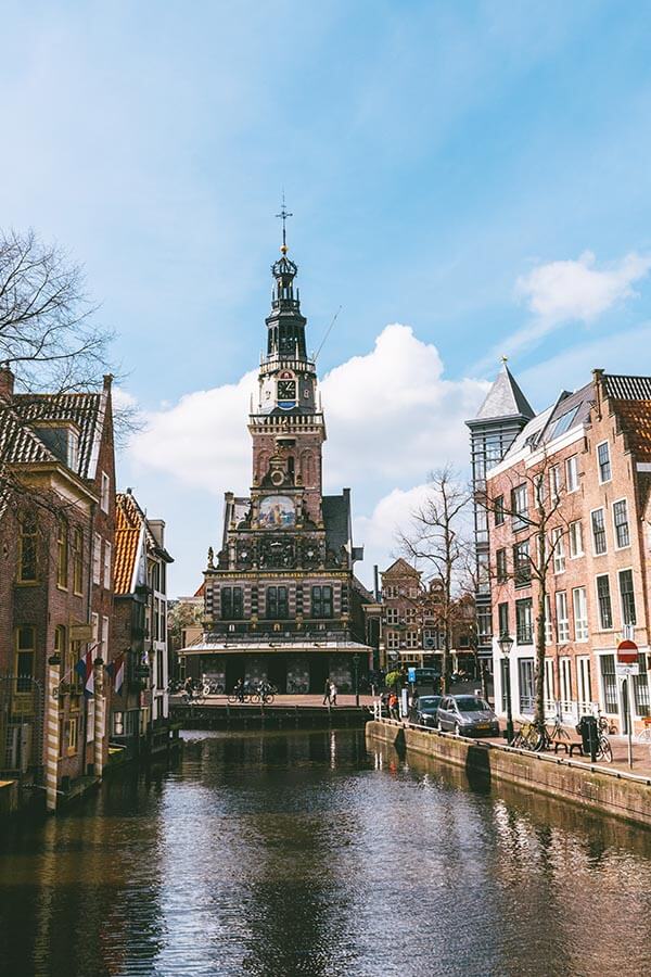 Picturesque view of Alkmaar, one of the most beautiful cities in Holland