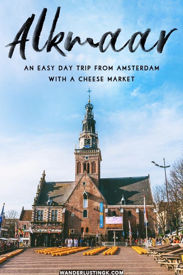 Your guide to Alkmaar, one of the cutest day trips from Amsterdam with a cheese market! Alkmaar is only 35 minutes by train! #alkmaar #holland #amsterdam