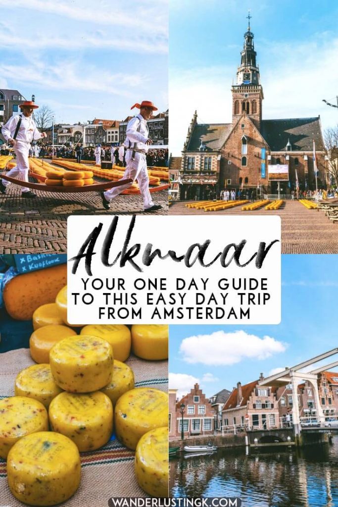 Your day trip guide to Alkmaar from Amsterdam featuring the best things to do in Alkmaar, including the Alkmaar Cheese Market.  Includes a walking guide of this cute Dutch city! #holland #alkmaar 