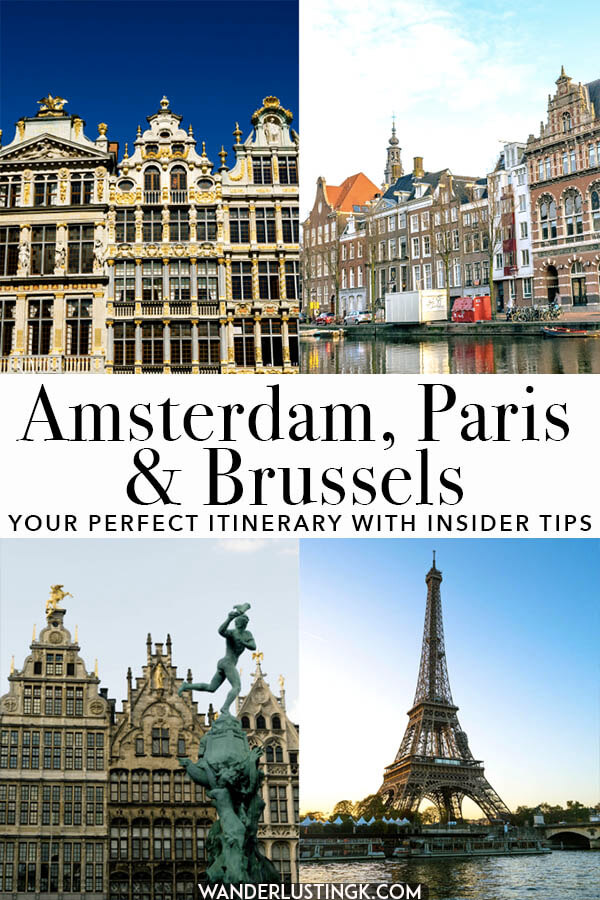 Planning your trip to Amsterdam, Paris, and Brussels? Read this handy ten day itinerary for visiting the best of Holland, Belgium, and France written by a blogger who has lived in all three cities!