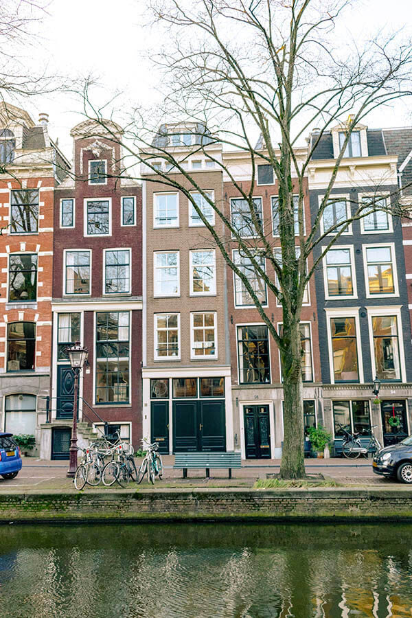 Canalhouses in Amsterdam. Photo taken during a solo female trip to Amsterdam! #amsterdam