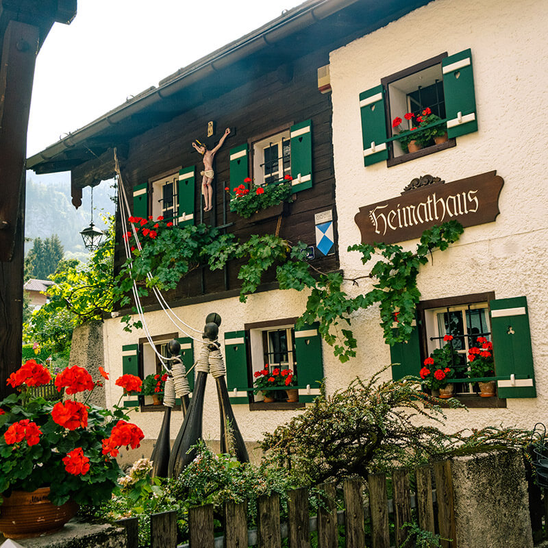 The Heimathaus, a museum in St. Gilgen, Austria. 