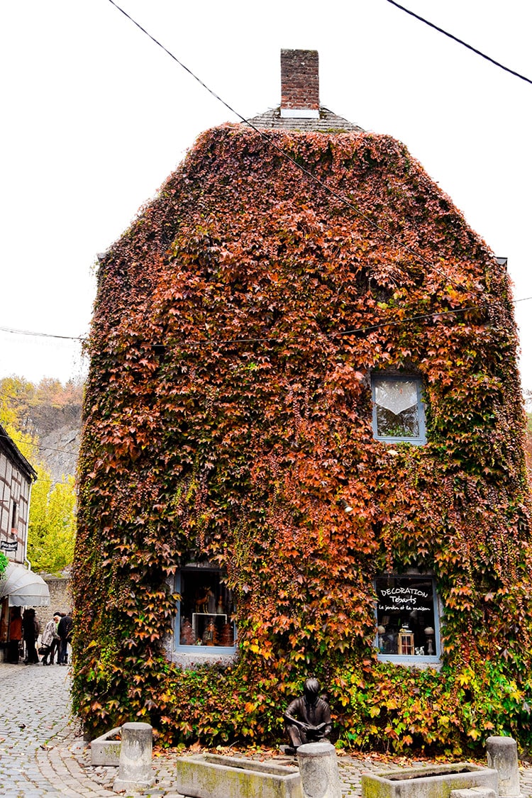 Beautiful vine covered building in Durbuy Belgium. Discover why you should visit the Ardennes in Southern Belgium! #Belgium #Wallonia #Travel #Europe