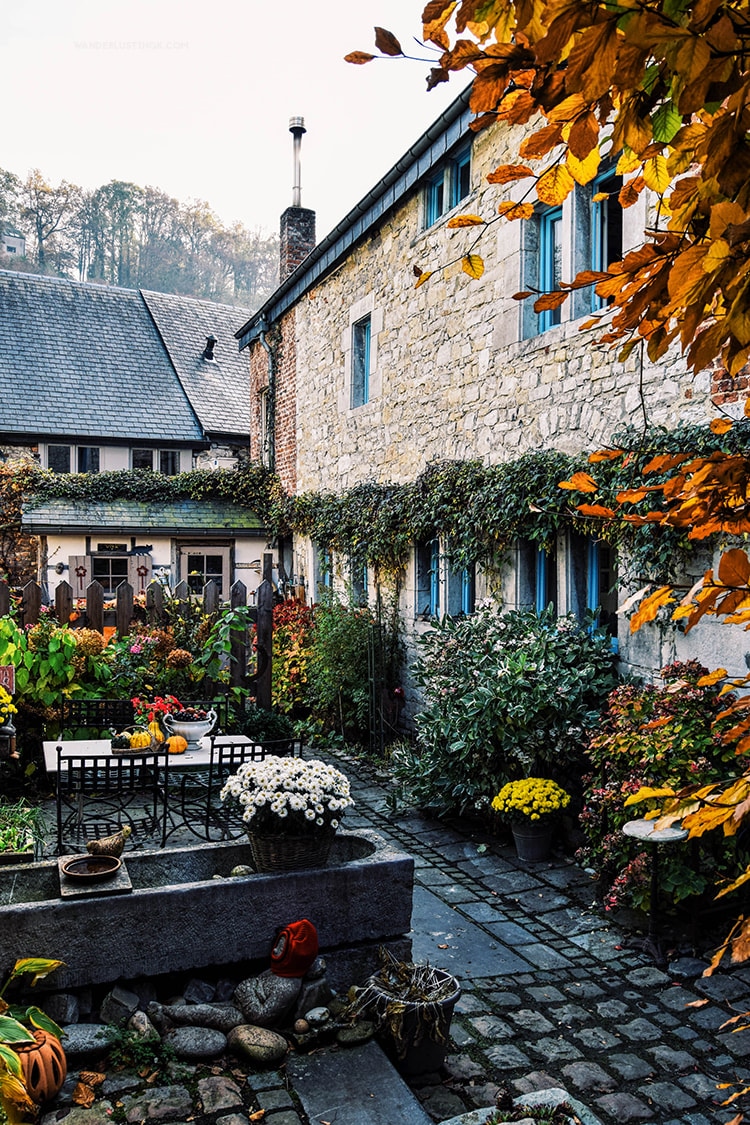 Private Garden in Durbuy Belgium. Discover why you should visit Durbuy Belgium on a day trip from Brussels. #Belgium #Travel #Wallonia #Brussels 
