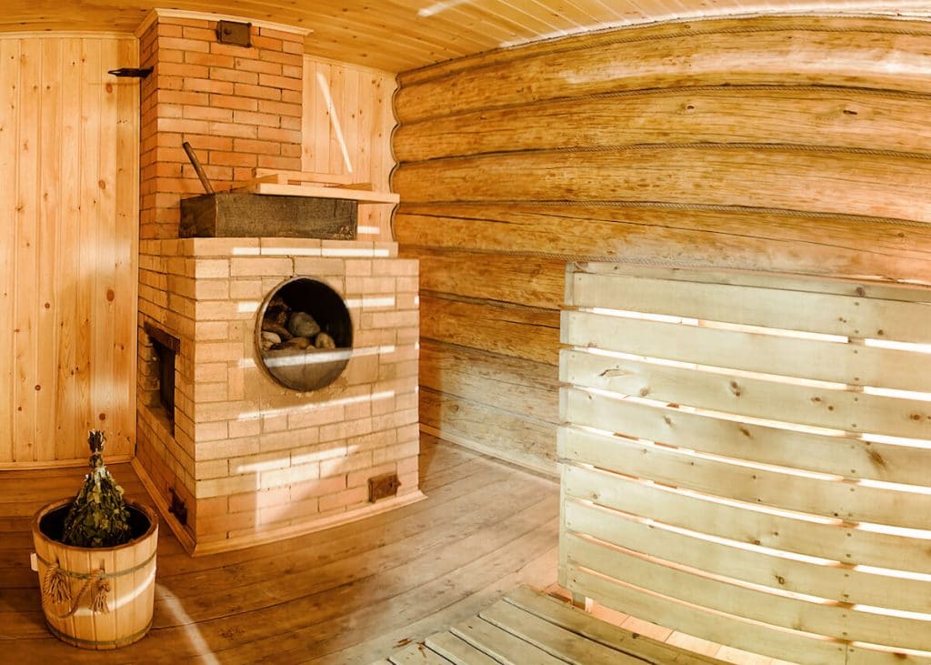 A beautiful Russian banya, a traditional Russian sauna. Read what happens at a Russian spa! #russia