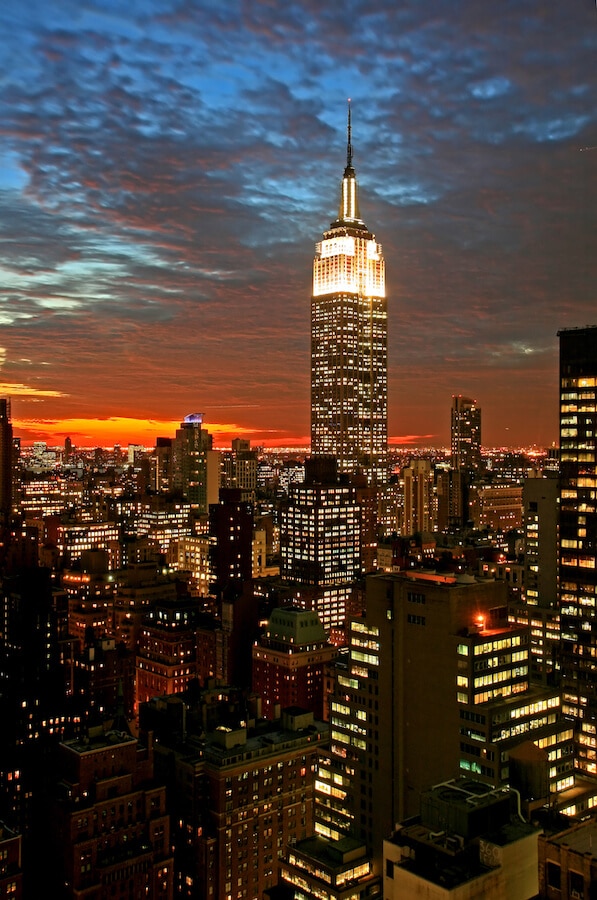 Don't miss seeing the Empire State Building lit up at night on your New York City itinerary! #NYC #NewYorkCIty #travel