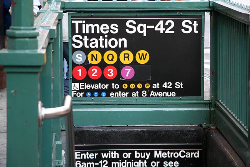 Photo of subway station in New York City. Essential New York City subway tips for tourists with a first time guide for the New York City subway .