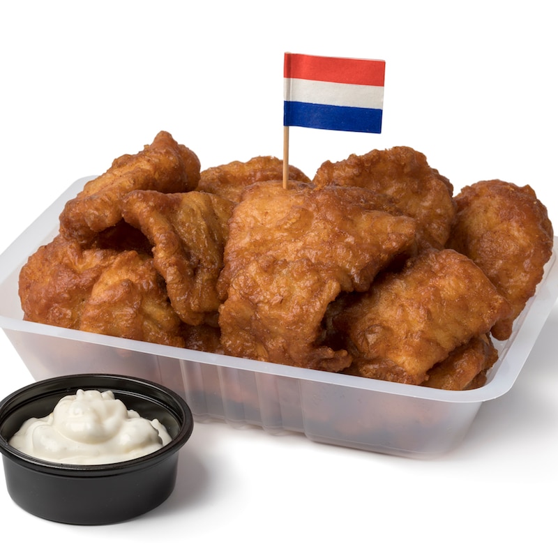 Kibbeling, a typically Dutch food to try in Holland. Read what Dutch foods must try in the Netherlands. #travel #holland #Amsterdam #netherlands