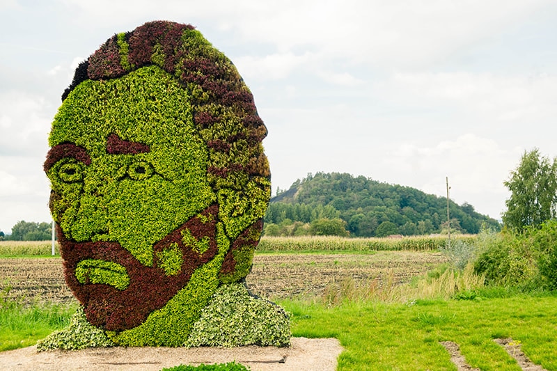 Van Gogh plant in the Borinage with an excess mountain behind. Find out about where Vincent Van Gogh lived in Belgium!
