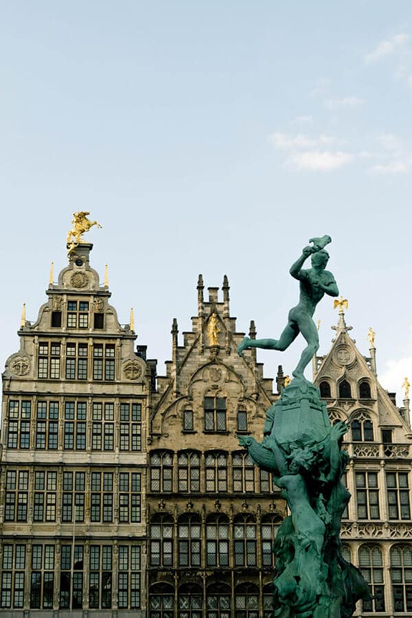 View of Het Pand van Spanje, one of the most famous buildings in the Grote Markt in Antwerp, Belgium.  Antwerp is a beautiful weekend away from the Netherlands!  #travel 