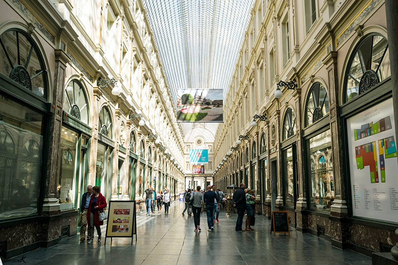 Photo of the Royal Galleries in Brussels, one of the best places to visit in Brussels!