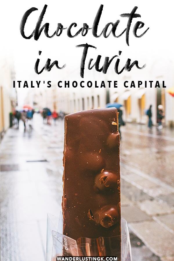 Read about Europe's other chocolate capital for chocolate lovers: Torino, Italy. This is where the chocolate bar was invented. Read this guide to the best chocolate in Turin and chocolates to try in Turin! #turin #torino #italia #chocolate #italy