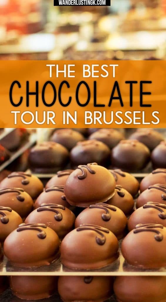 Visiting #Brussels? Read the best chocolate tour in Brussels (a self guided walking tour!) with tips for finding the best Belgian chocolate in Belgium #chocolate