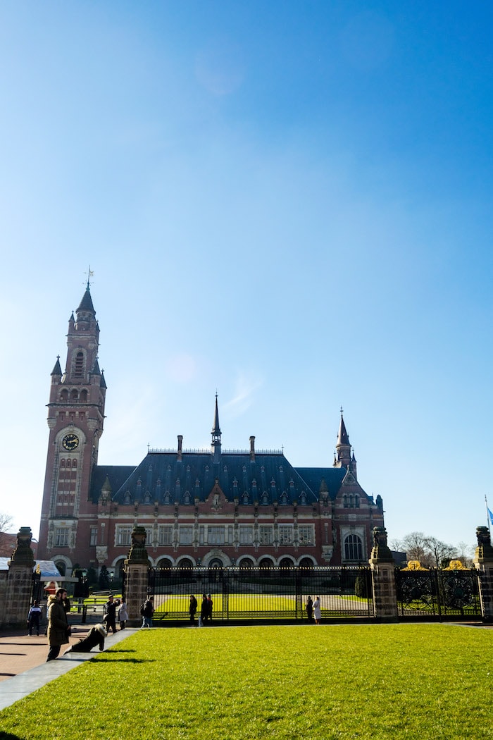 The Peace Palace, one of the most beautiful places in the Hague to visit. Be sure to include Den Haag in your Netherlands itinerary!  #travel #Nederland #Netherlands #holland #europe