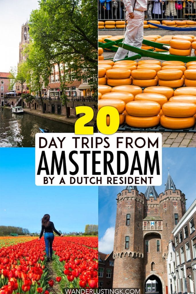 Looking for Dutch travel inspiration? Read insider tips for 20 best day trips in the Netherlands with tips on where to visit in the Netherlands for one day without a tour! #travel #netherlands #europe #dutch #utrecht #zaanseschans #alkmaar