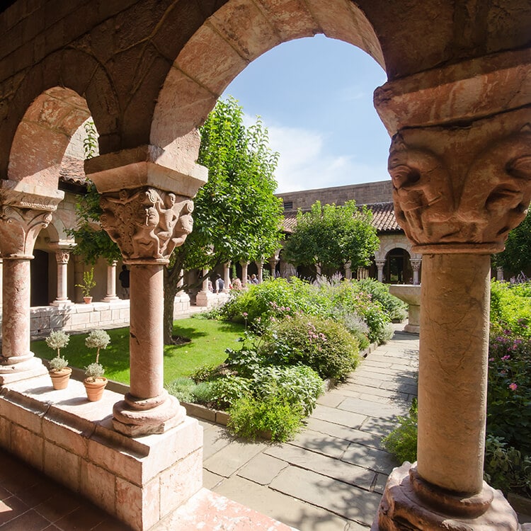 Beautiful photo of the Cloisters, an off the beaten path gem in New York City.  This museum in Manhattan holds art from the medieval ages! #travel #NYC #NewYork