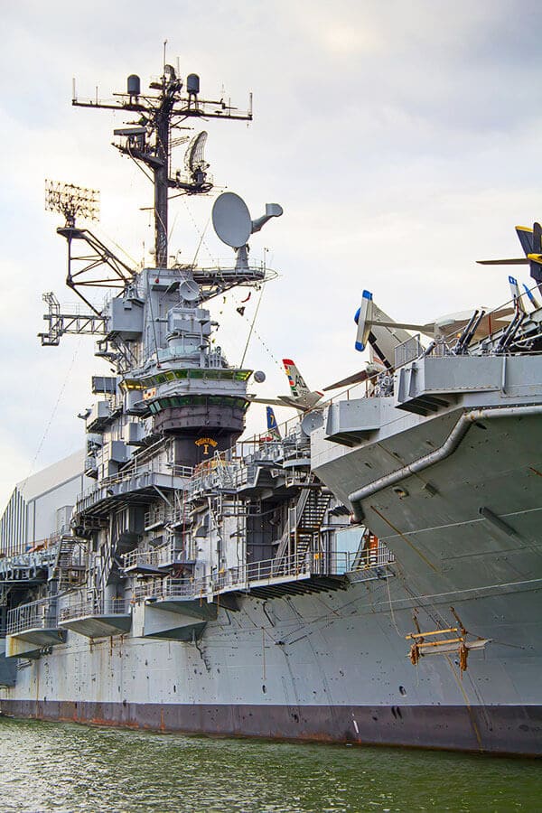 Old US Battleship that is part of the Intrepid Sea, Air, and Space Museum in New York City! 