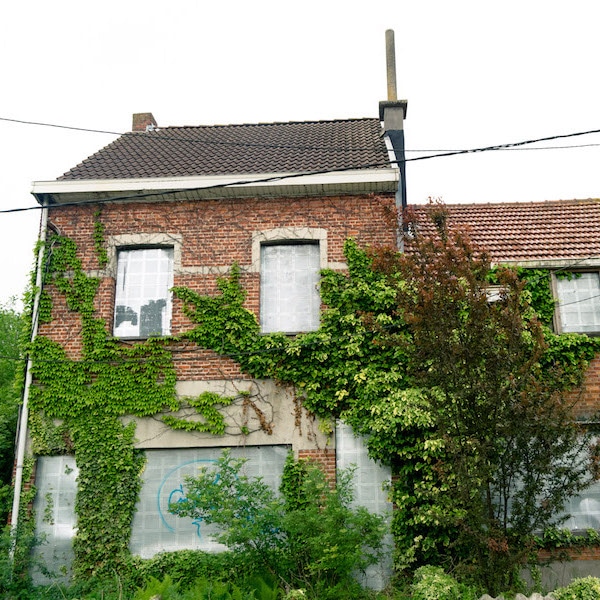 Abandoned house in Doel, Belgium. Read this article about Doel, Belgium if you're considering visiting the ghost town of Belgium. #travel #belgium #doel #abandonedplaces