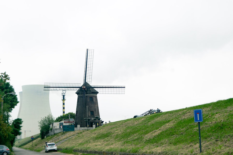 The historic windmill of Doel, Belgium. Read about the history of Doel, Belgium and what may happen to this abandoned town. #travel #doel #belgium #molen