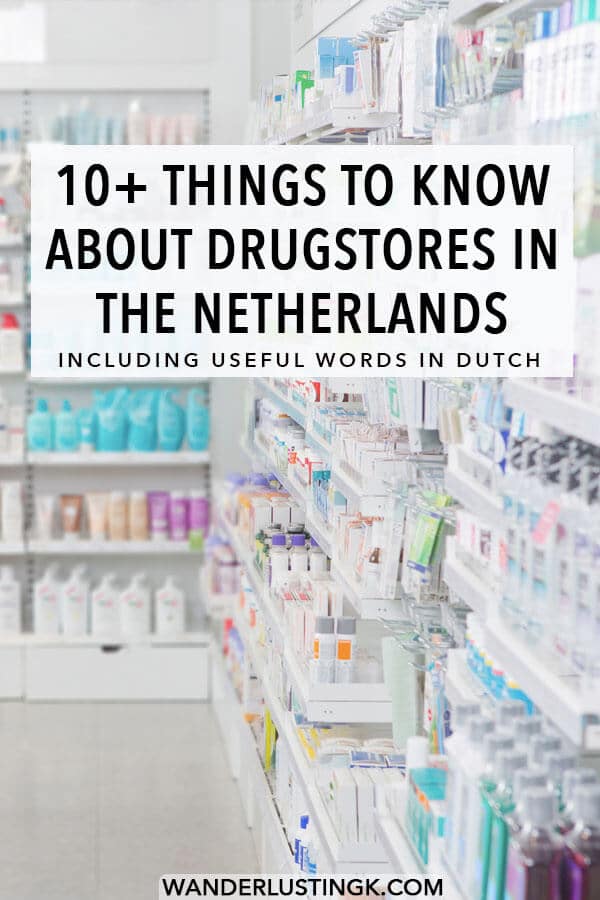 Traveling to the Netherlands? Your pocket guide to the Dutch drugstores, including the best drugstores and useful words for items that you might have forgotten at home! #travel #netherlands #holland #amsterdam