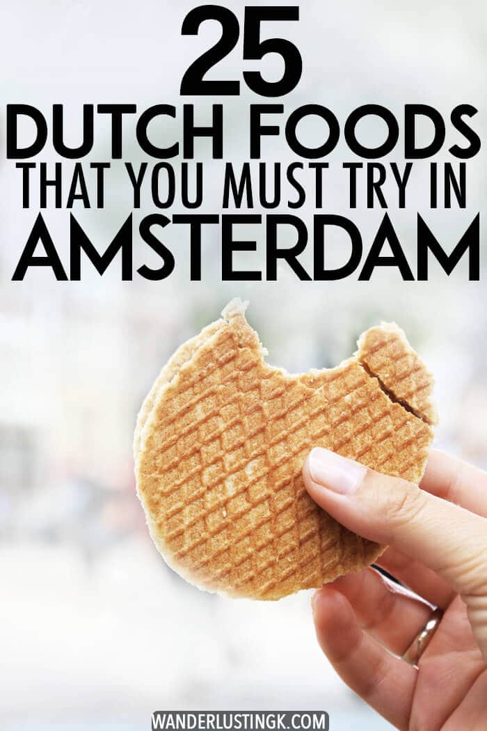 Trying to figure out where to eat Dutch food in Amsterdam? Your Dutch food checklist with 25 Dutch foods to eat in Amsterdam. #travel #food #Amsterdam #holland #netherlands