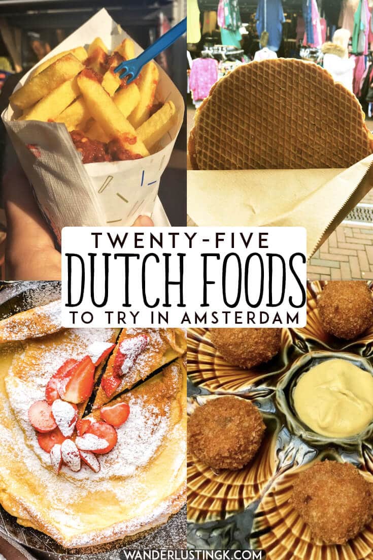 Trying to figure out what to eat in Amsterdam? 25 Dutch foods that you'll want to eat in Holland, including the best places to eat Dutch food in Amsterdam. #netherlands #amsterdam #holland #travel