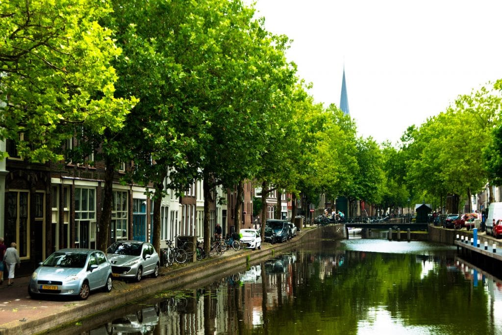 Hoge Gouwe, one of the canals in Gouda, Holland. #travel #holland #gouda #netherlands
