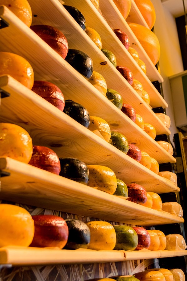 Gouda cheese in Gouda city center. Read what to do in Gouda in this city guide to Gouda with the best things to do in Gouda. #travel #gouda #holland #cheese #netherlands