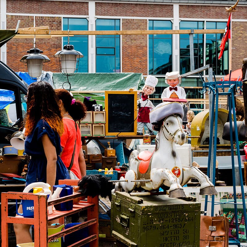 The IJhallen is the best flea market in Amsterdam.  This monthly flea market located in Amsterdam Noord is a great place to come for curiosities, clothes, and unique souvenirs. #amsterdam #netherlands #travel